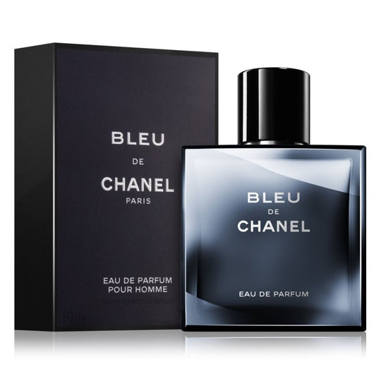 An EDP 50mL bottle of Chanel Bleu with Pack