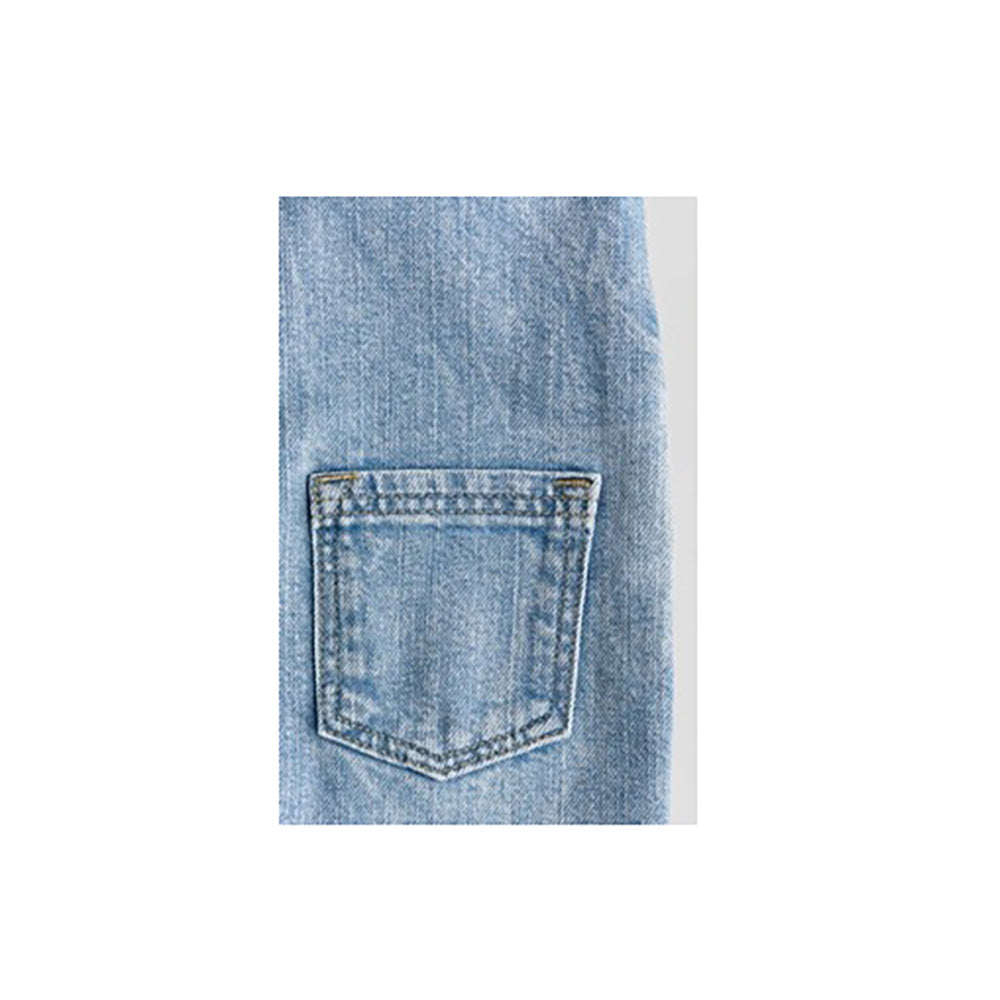 Back Pocket of Denim Dungaree