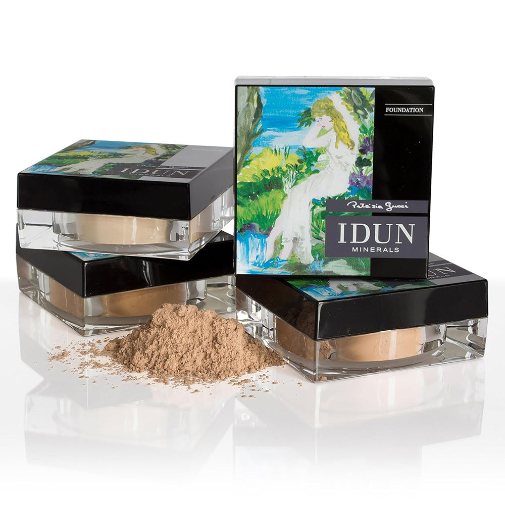 Idun Minerals Powder Foundation of Multiple Shades Kept Togather