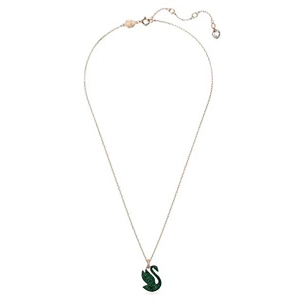 Swarovski Green Crystal Swan Pendant