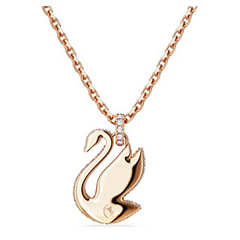 Back View of Rose-gold Plated Swan Pendant